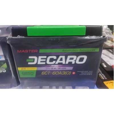 Акумулятор 60Ah-12v Decaro Master R,EN580