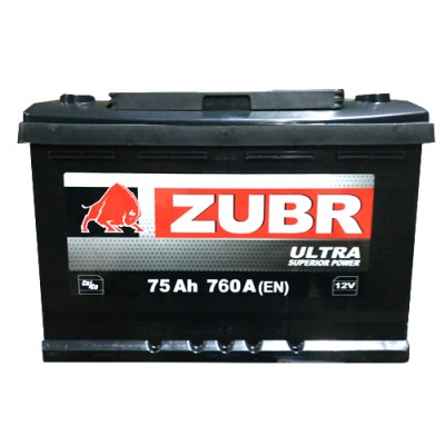 Акумулятор 6СТ-75(0) ZUBR Ultra + (760A) [ZUBR]